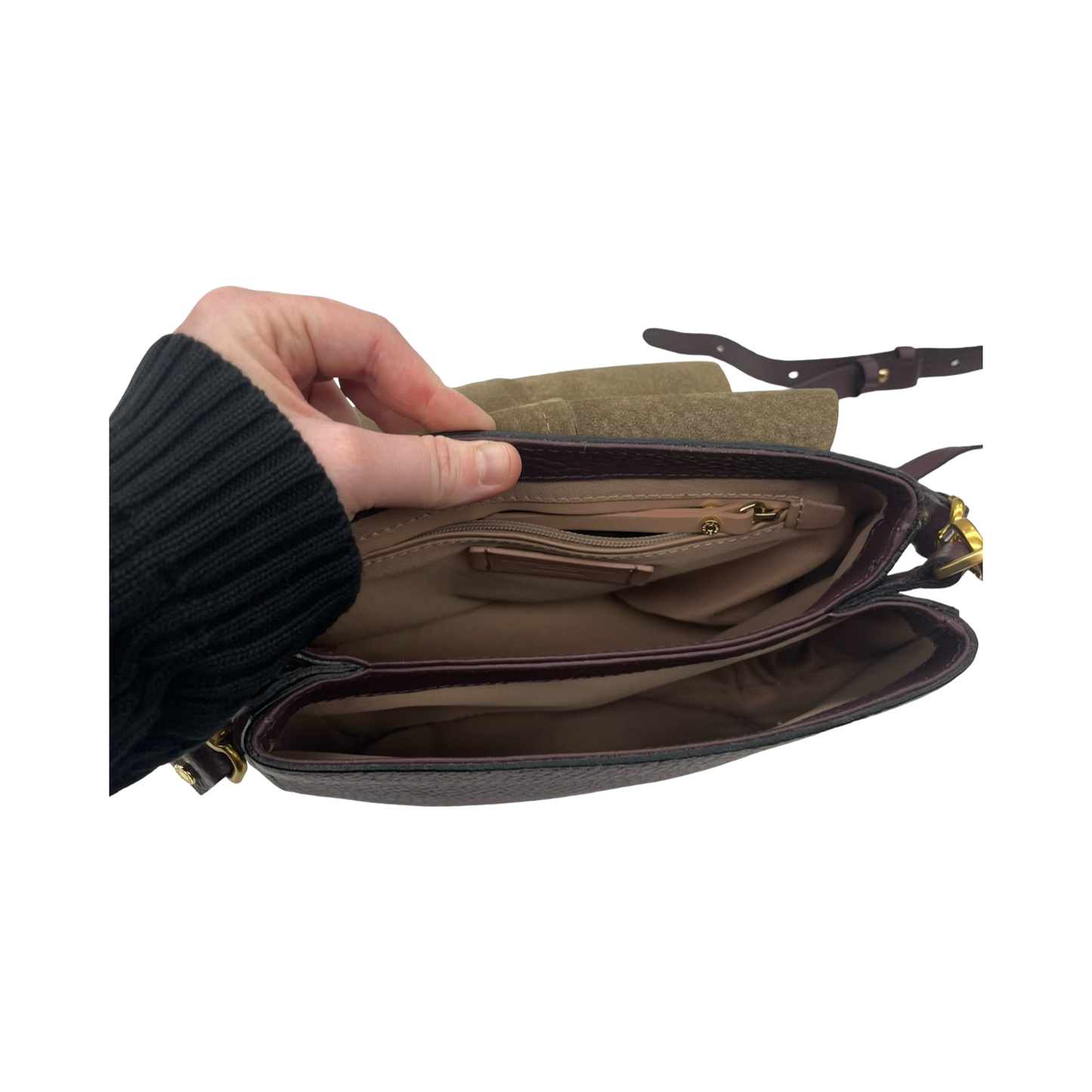 Crossbody Leather By Giani Bernini In Purple, Size:Medium