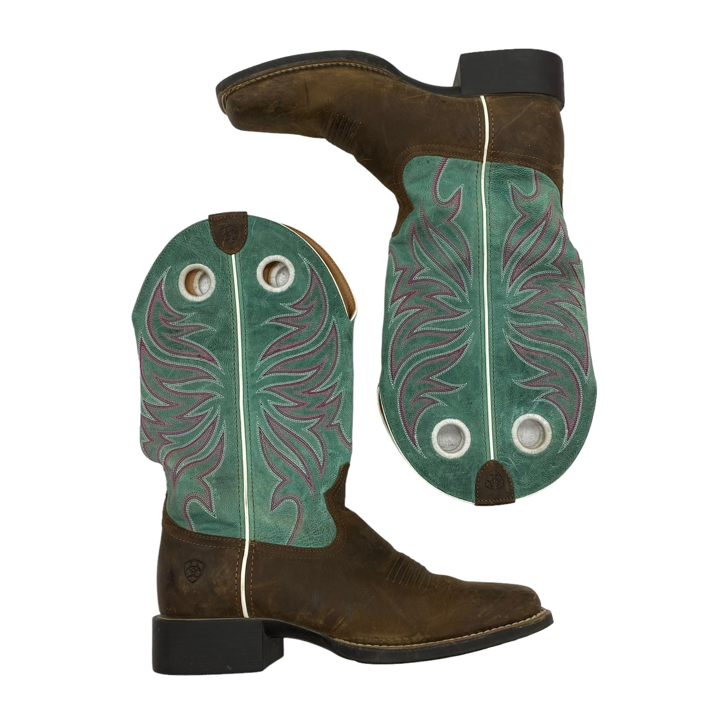 TEAL BOOTS WESTERN by ARIAT Size:8.5