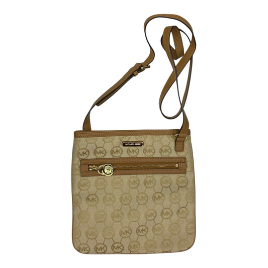 Crossbody Designer By Michael Kors In Gold, Size:Medium