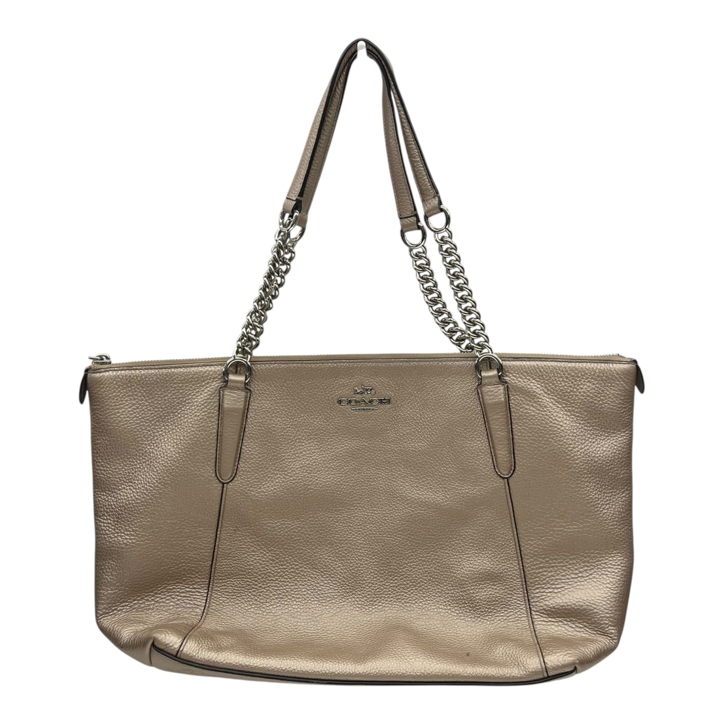 Handbag Designer By Coach In Tan, Size:Medium
