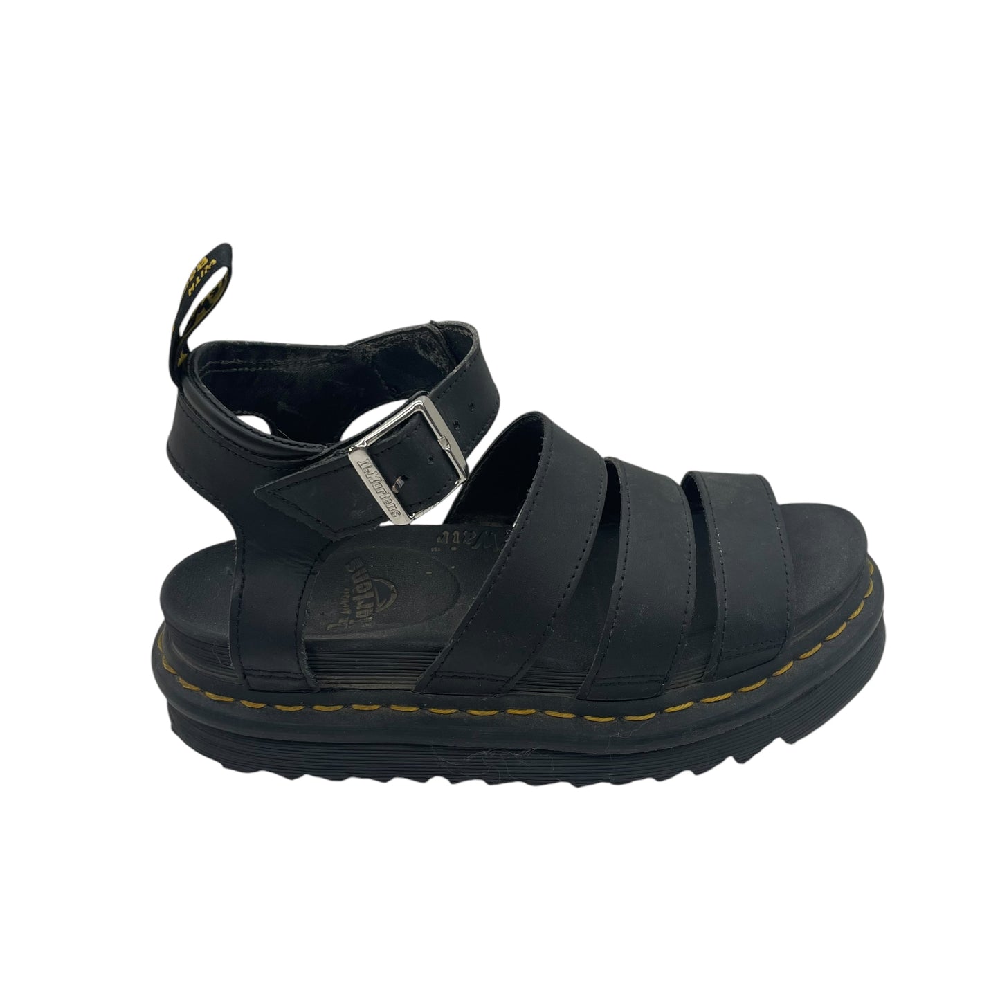 BLACK SANDALS FLATS by DR MARTENS Size:6