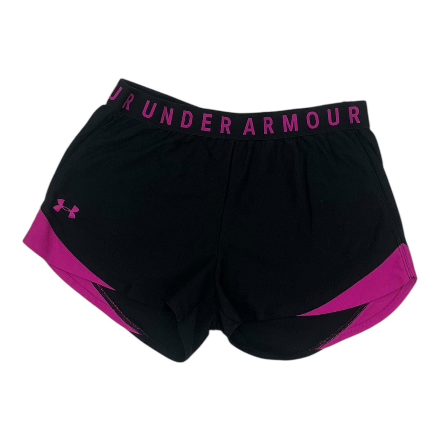 Athletic Shorts By Under Armour In Black & Purple, Size:M