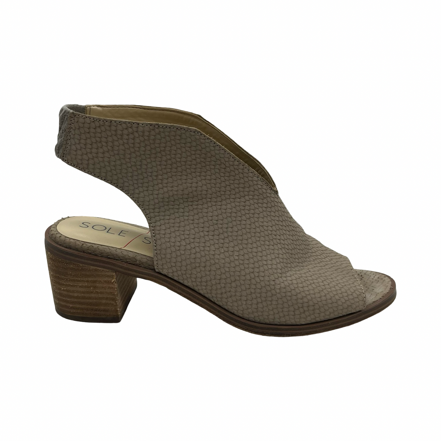 Sandals Heels Block By Sole Society In Tan, Size:9
