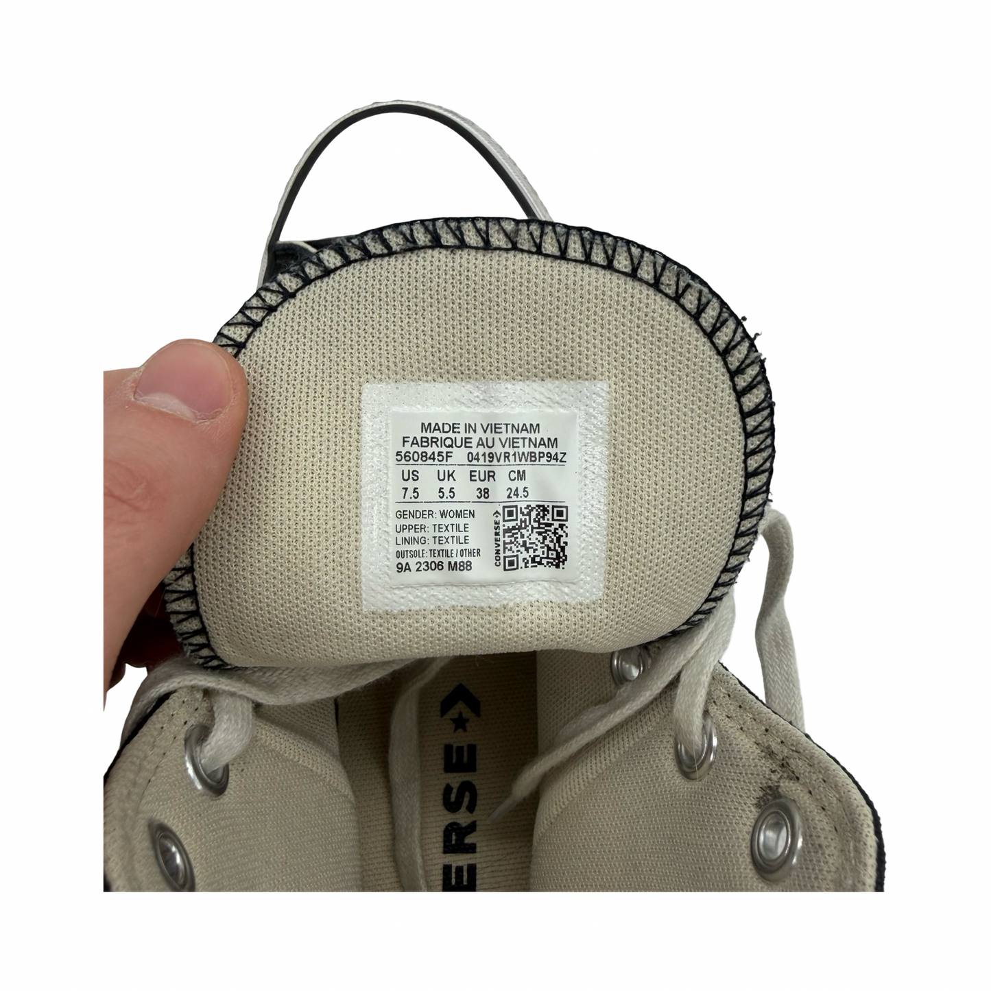 Shoes Sneakers Platform By Converse In Black, Size:7.5