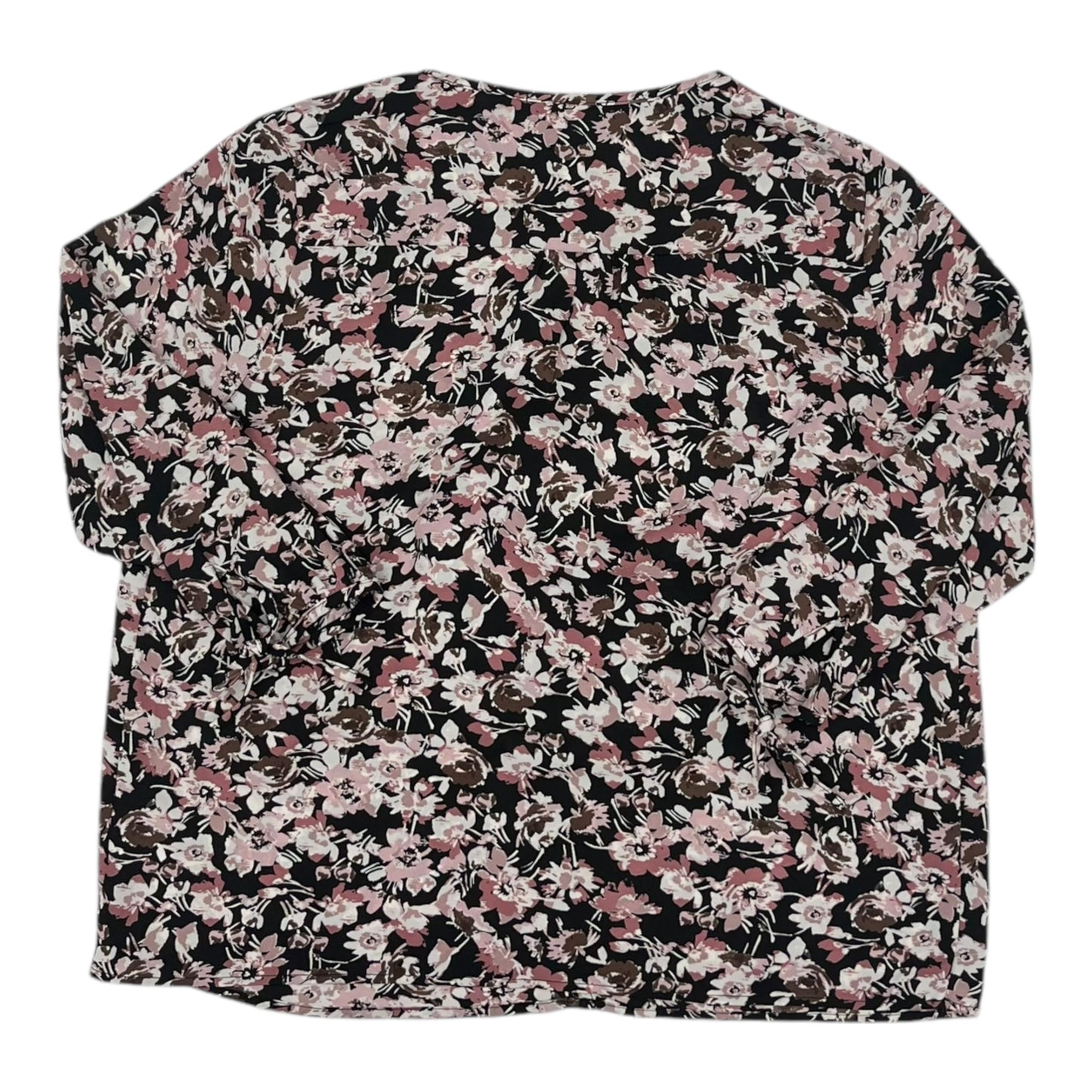 Blouse Ls By Eclair In Black & Pink, Size:S