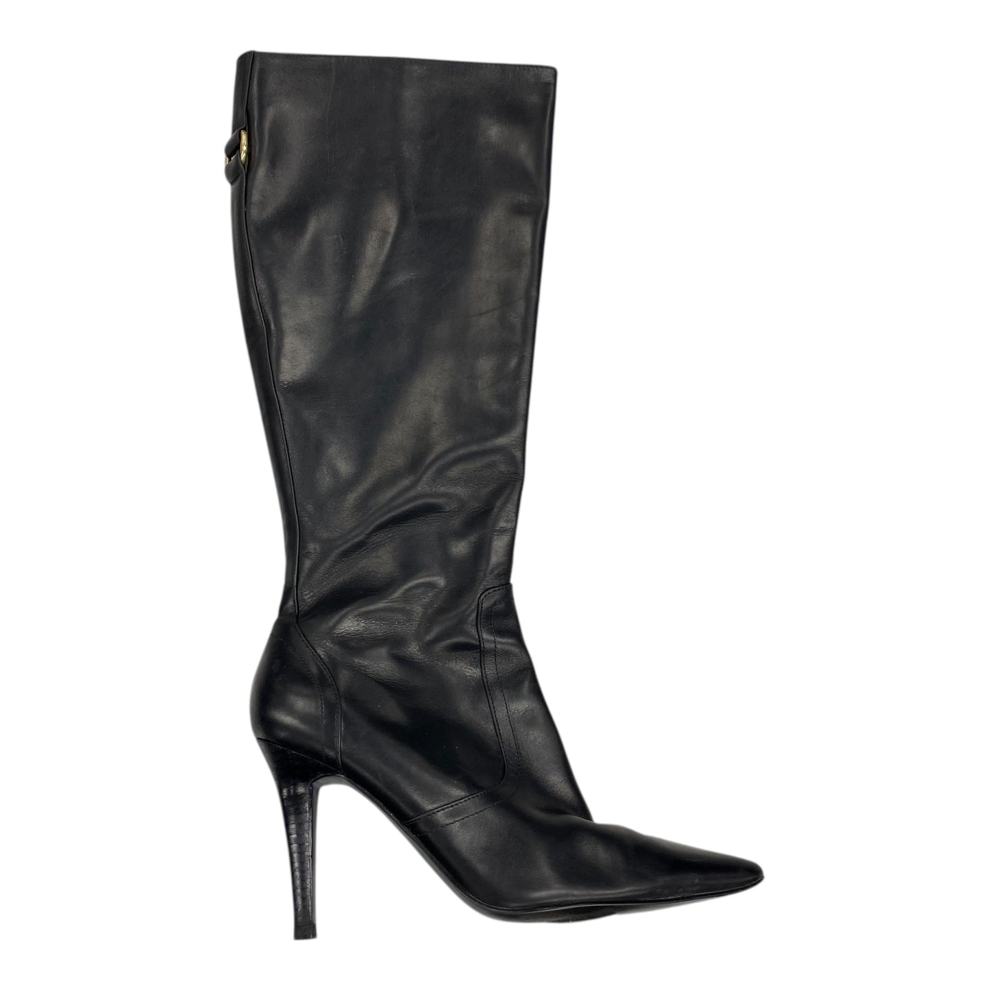 Boots Leather By Lauren By Ralph Lauren In Black, Size:6