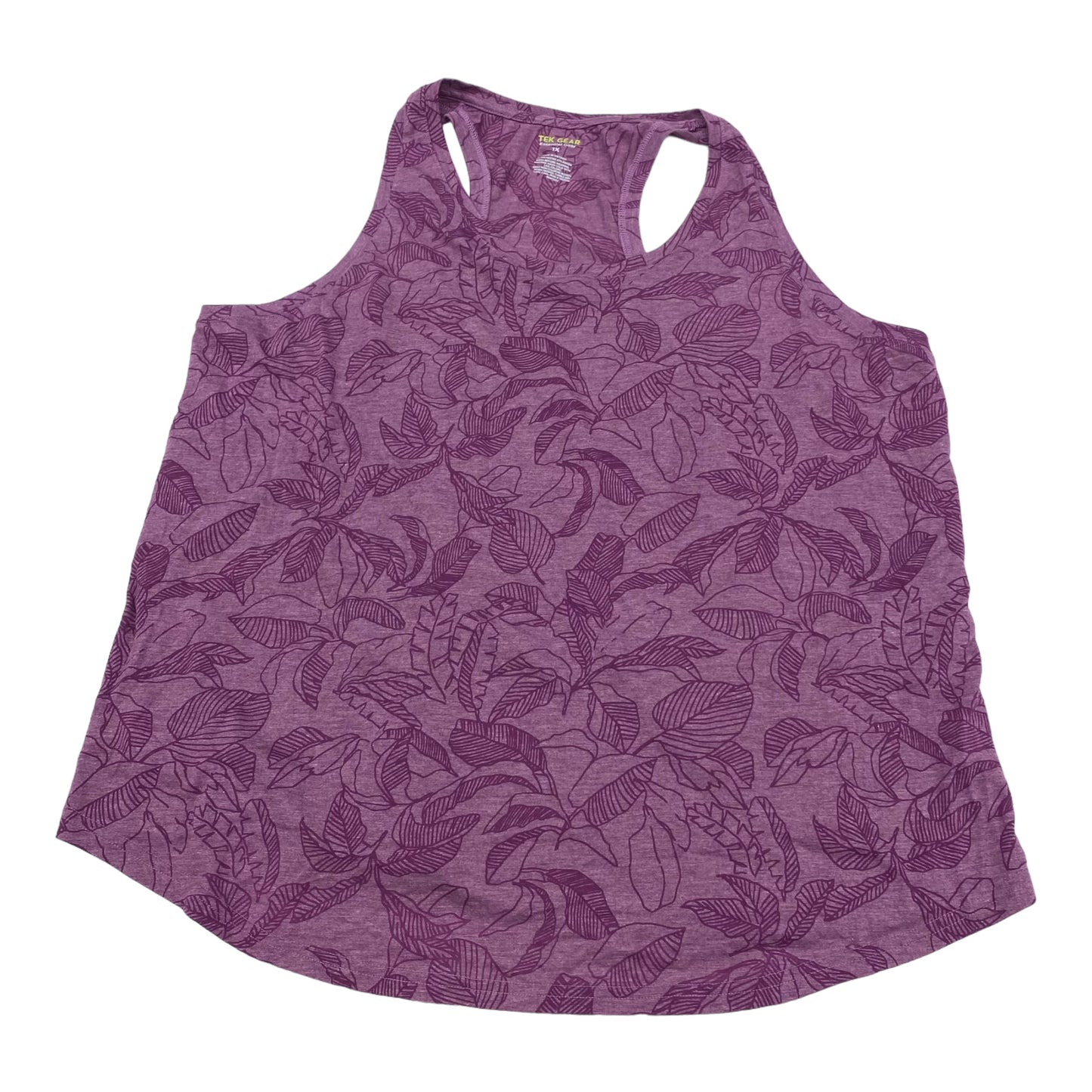 PURPLE ATHLETIC TANK TOP by TEK GEAR Size:1X