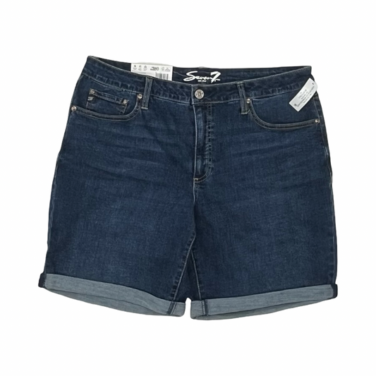 Shorts By Seven 7 In Blue Denim, Size:14