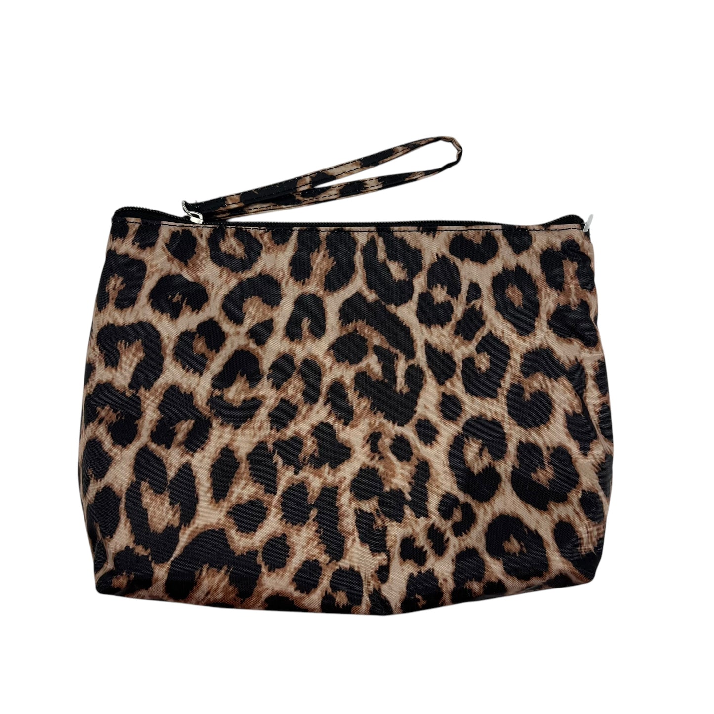 Makeup Bag By Clothes Mentor In Leopard Print, Size:Medium