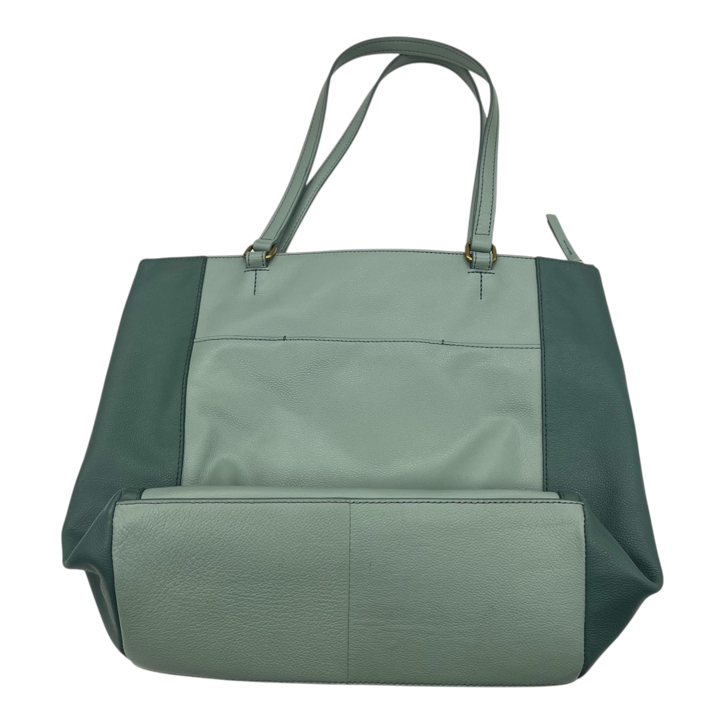 Handbag Leather By Fossil In Green, Size:Medium