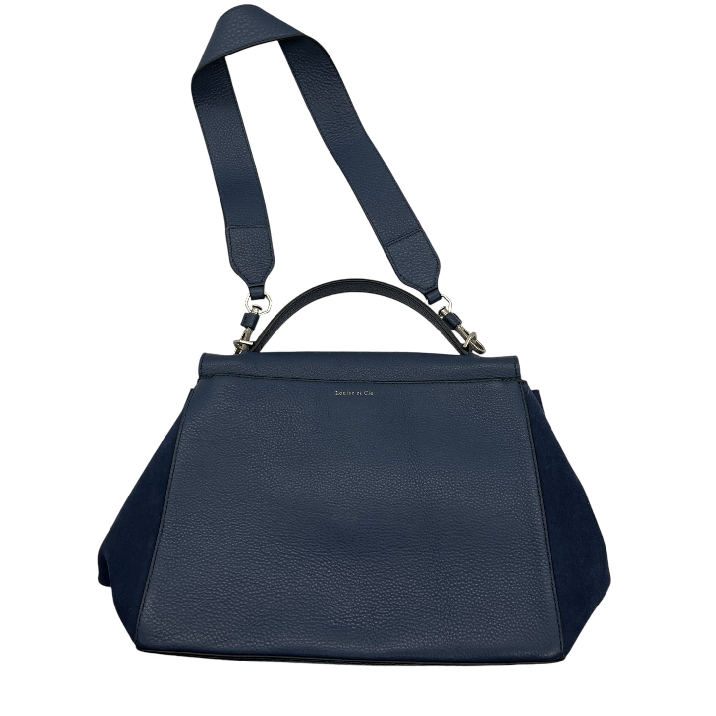 Handbag Leather By Louise Et Cie In Blue, Size:Medium