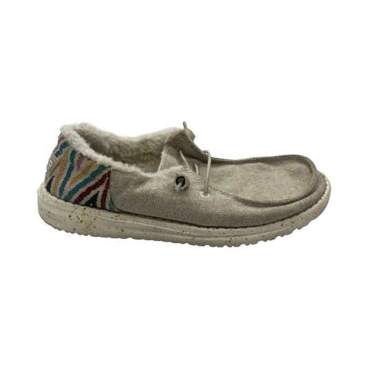 Shoes Flats By Hey Dude In Tan, Size:6