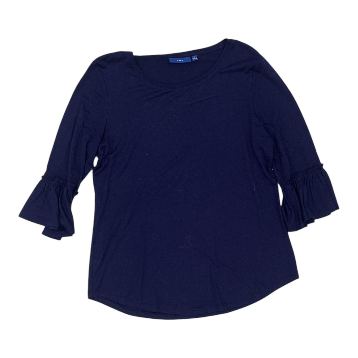 Top 3/4 Sleeve By Apt 9 In Blue, Size:S
