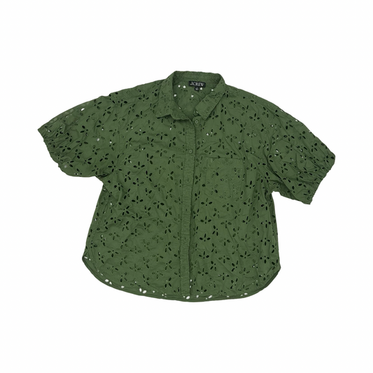 Blouse Ss By J. Crew In Green, Size:Xl