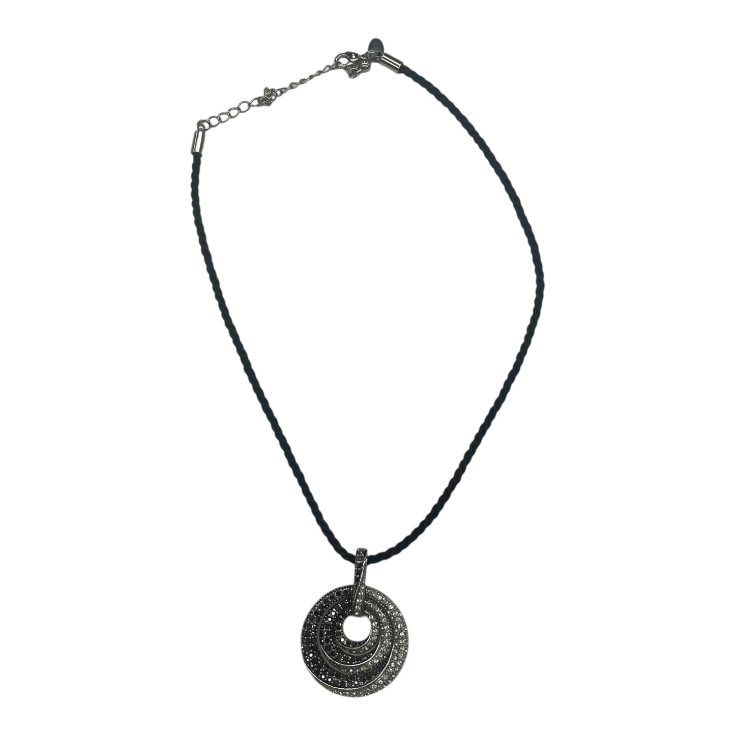 Necklace Pendant By Lia Sophia In Black & Silver