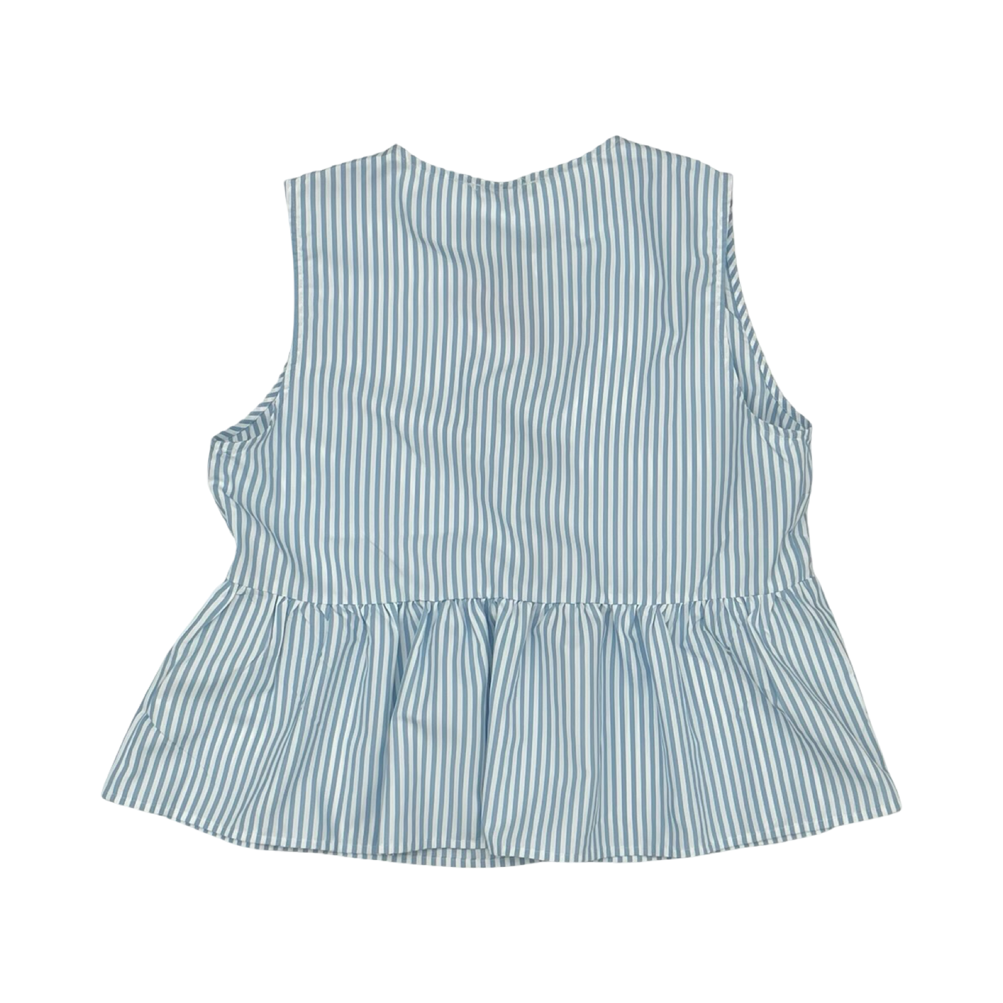 Top Sleeveless By Main Strip In Blue & White, Size:M