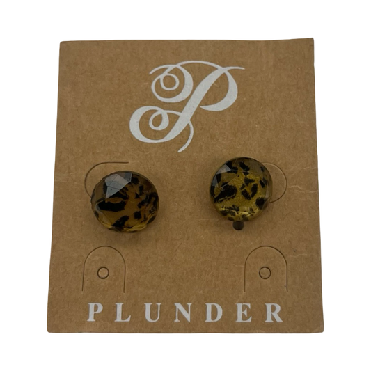Earrings Stud By Plunder In Animal Print