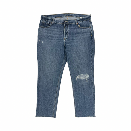 Jeans Straight By Old Navy In Blue Denim, Size:16