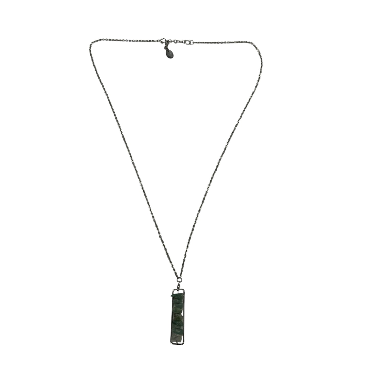 Necklace Charm By Cmf In Green & Silver