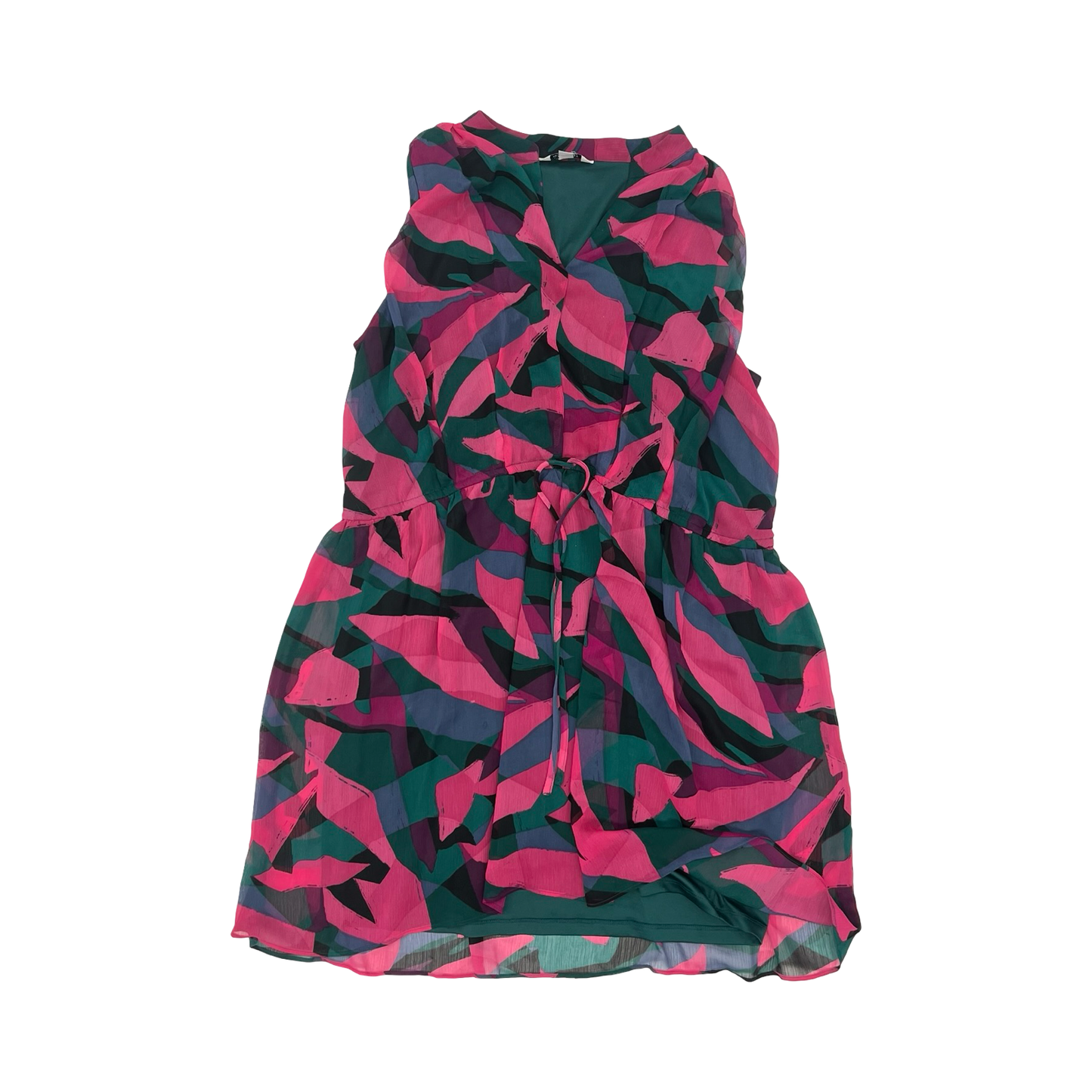 Dress Casual Short By Nine West In Green & Pink, Size:Xl