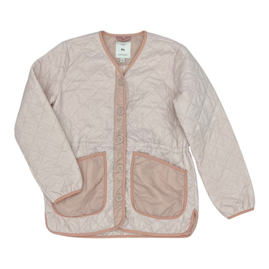 Jacket Puffer & Quilted By Free Assembly In Pink, Size:M
