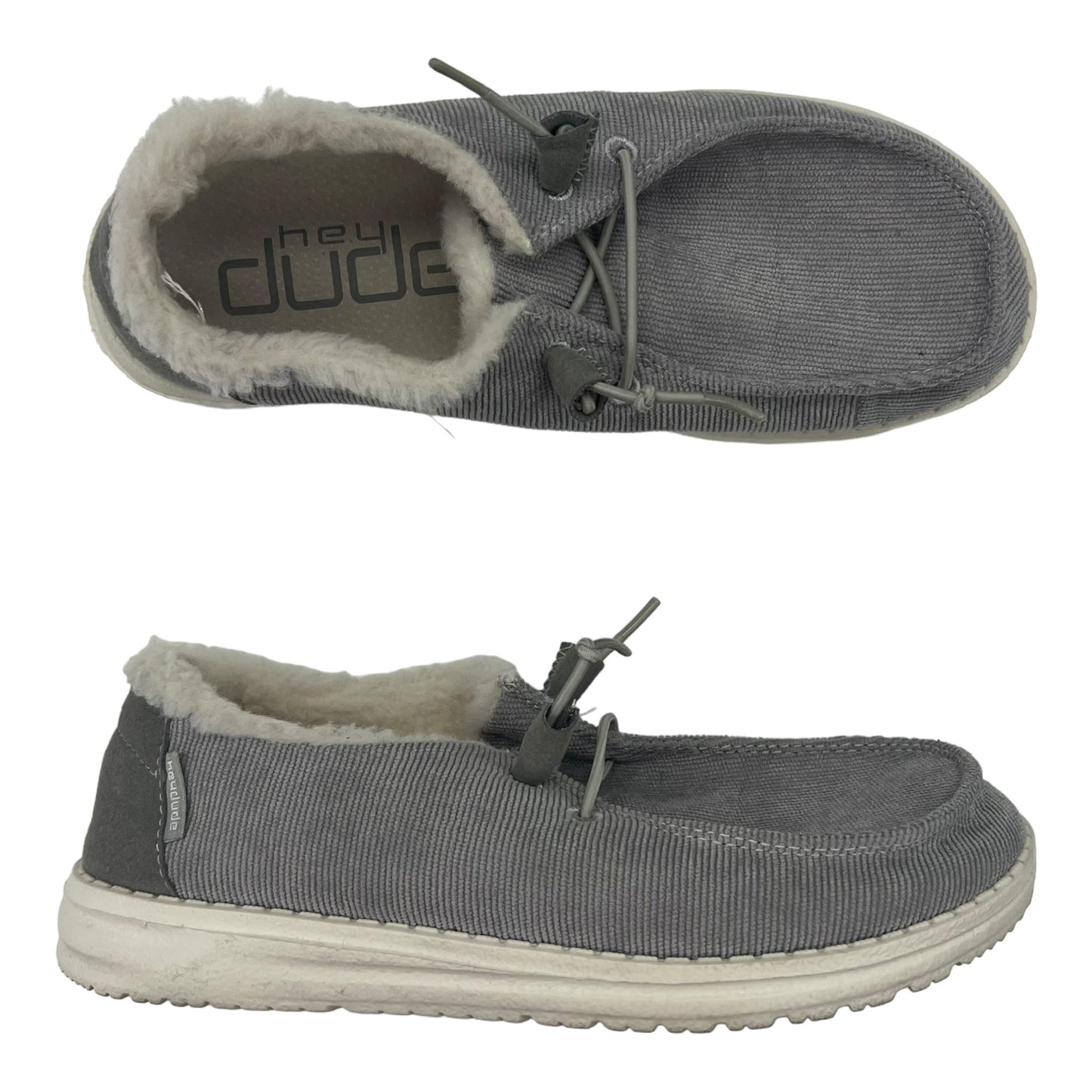 GREY SHOES FLATS by HEY DUDE Size:7