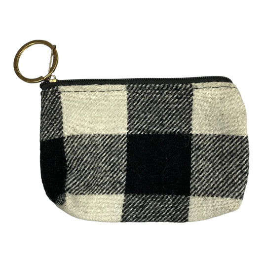 Coin Purse By Cme In Black & Cream, Size:Small