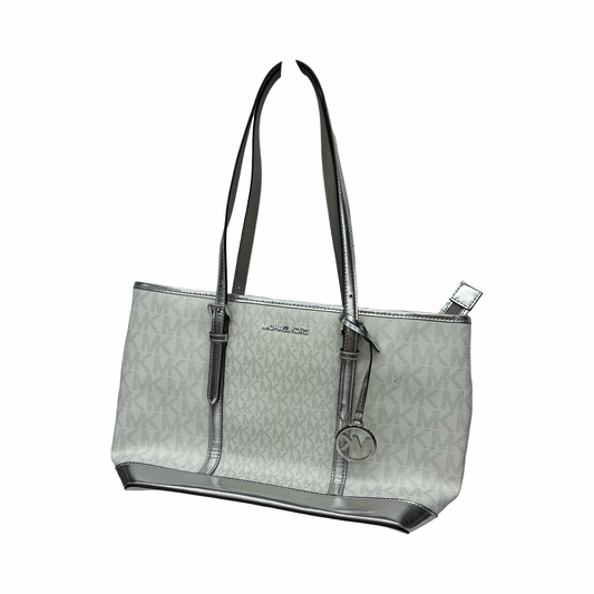 Handbag Designer By Michael Kors In Silver, Size:Medium