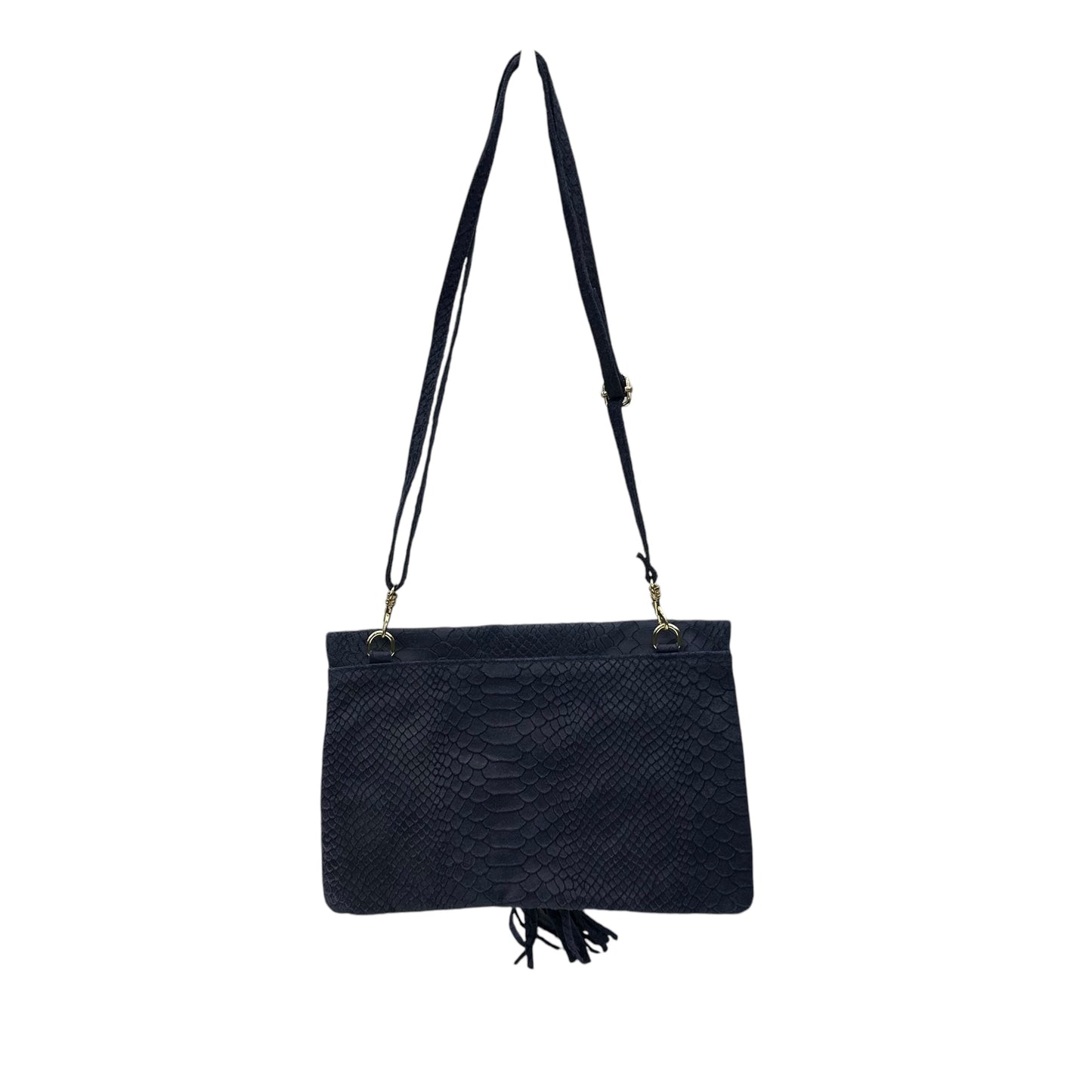 Crossbody Leather By Clothes Mentor In Navy, Size:Small