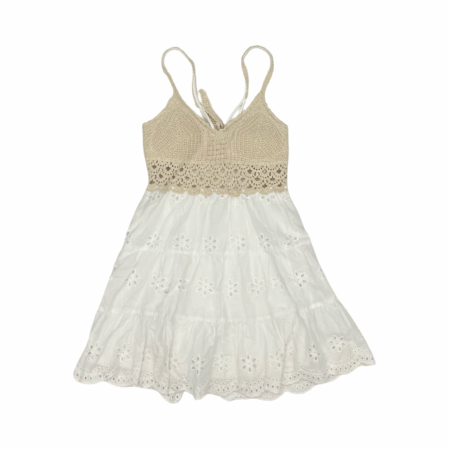 Dress Casual Short By Altard State In Tan & White, Size:L