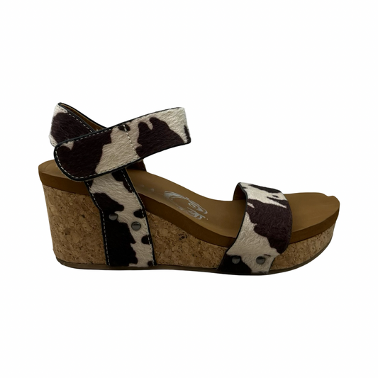 Sandals Heels Wedge By Very G In Animal Print, Size:7