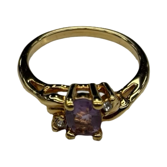 Ring Statement By Clothes Mentor In Gold & Purple