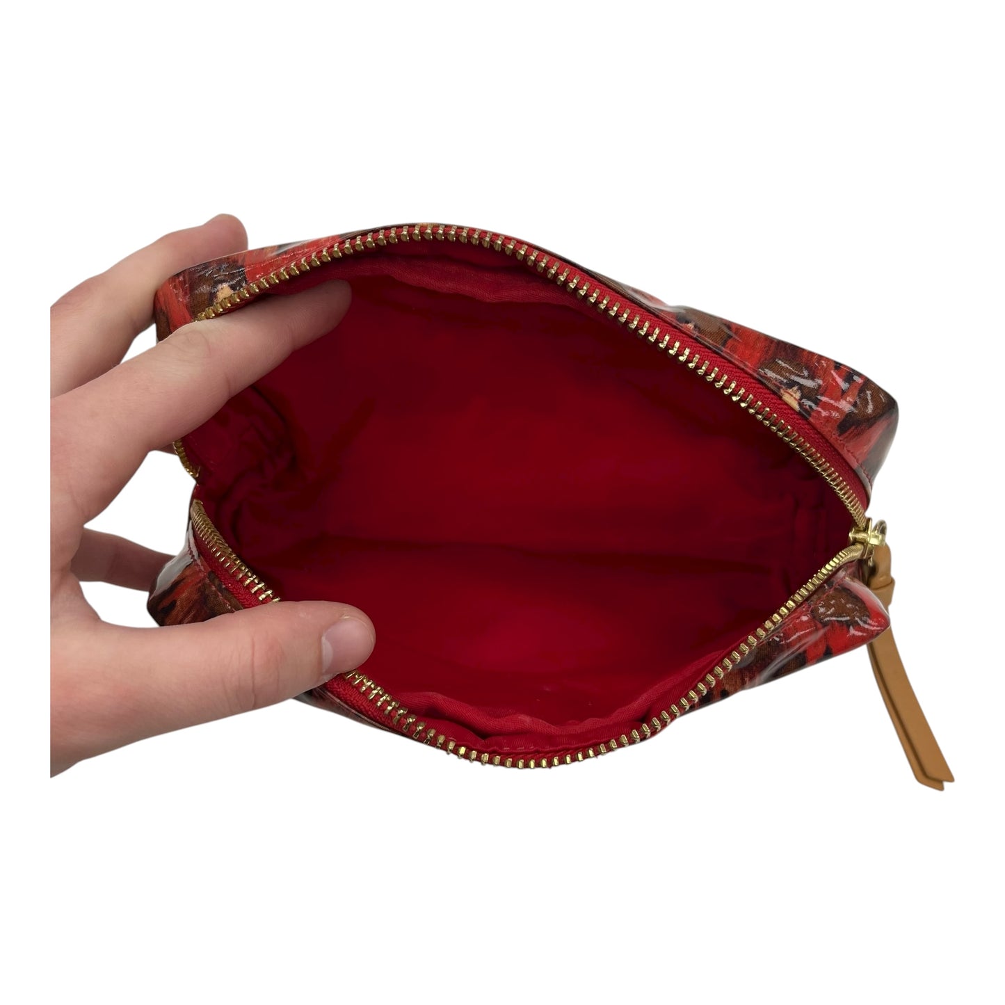 Makeup Bag Designer By Tory Burch In Red, Size:Medium