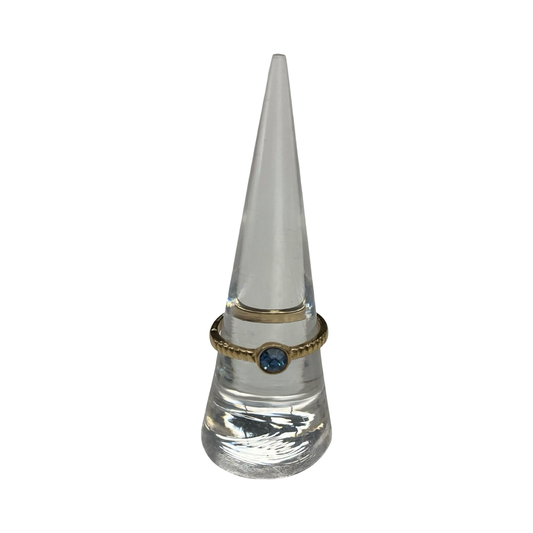 Ring Other By Clothes Mentor In Blue & Gold, Size:8