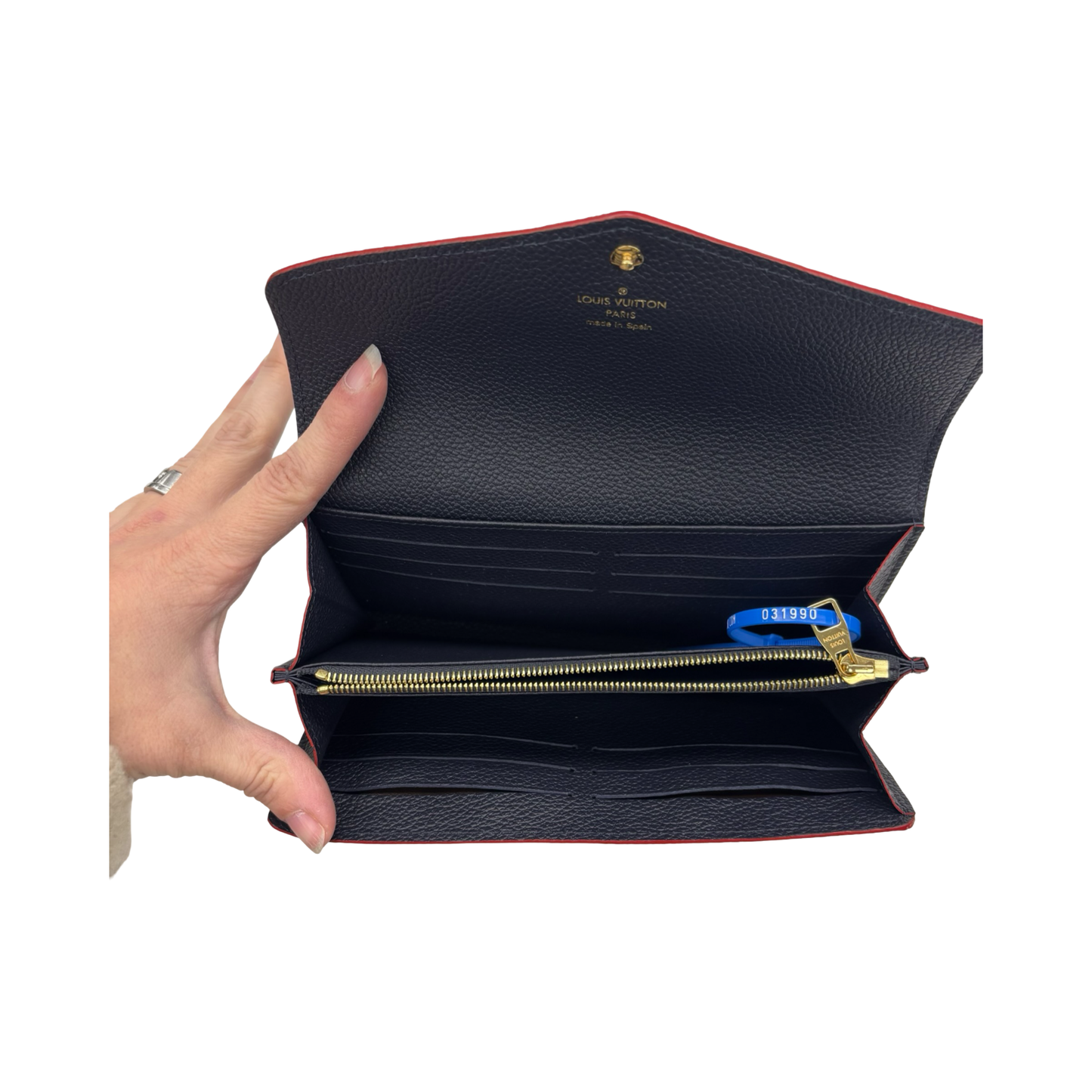 Wallet Luxury Designer By Louis Vuitton In Navy, Size:Medium