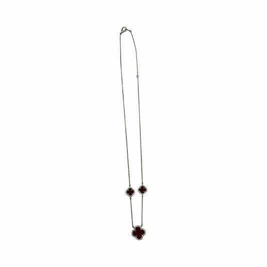 Necklace Charm By Clothes Mentor In Red & Silver