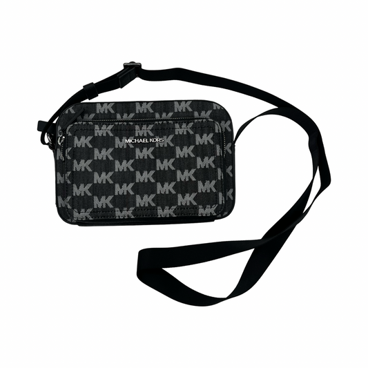 Crossbody Designer By Michael Kors In Black & Grey, Size:Medium