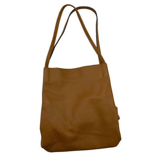 BROWN HANDBAG by CLOTHES MENTOR Size:LARGE