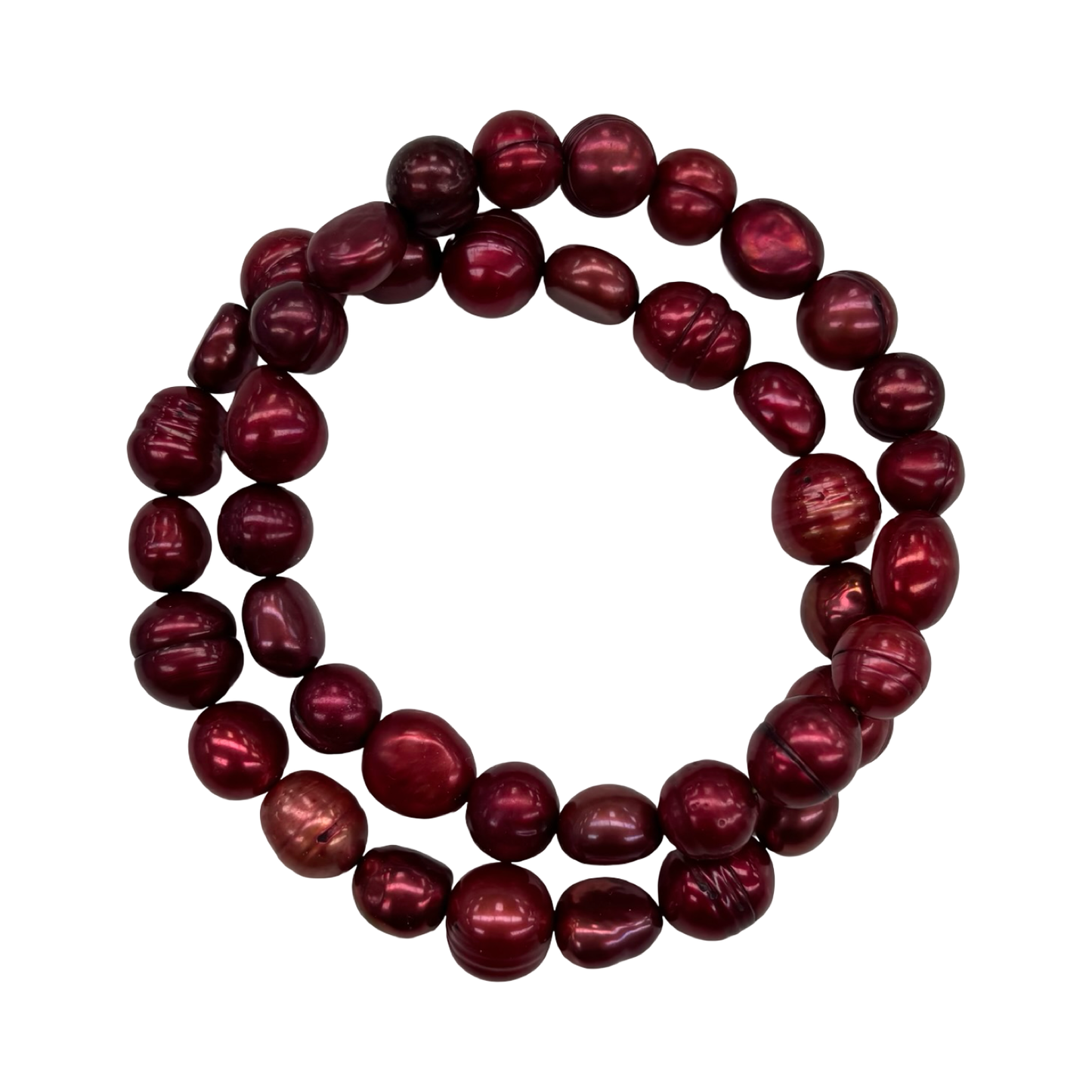 Bracelet Beaded By Cmc In Red, Size:02 Piece Set