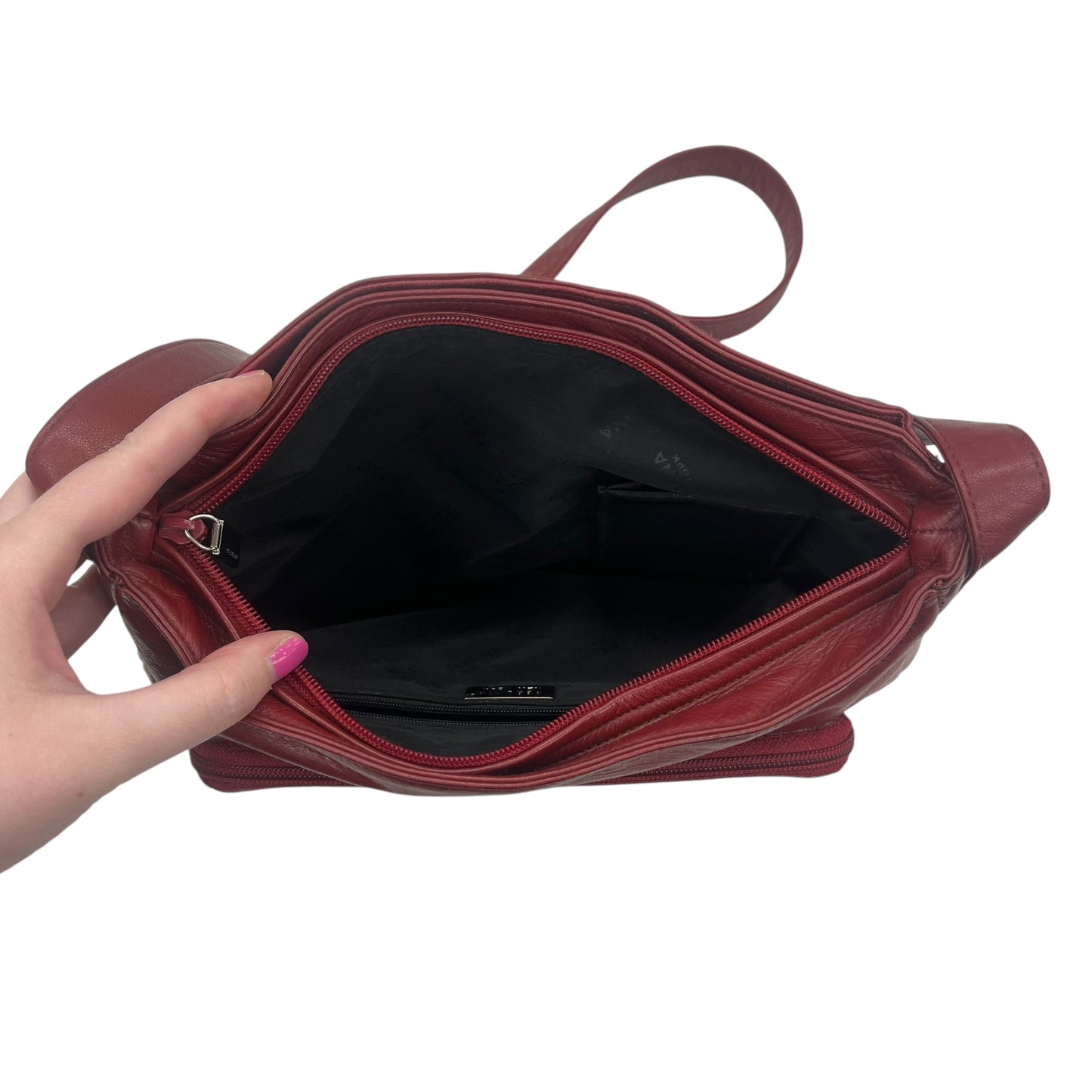 Crossbody By Perlina In Red, Size:Medium