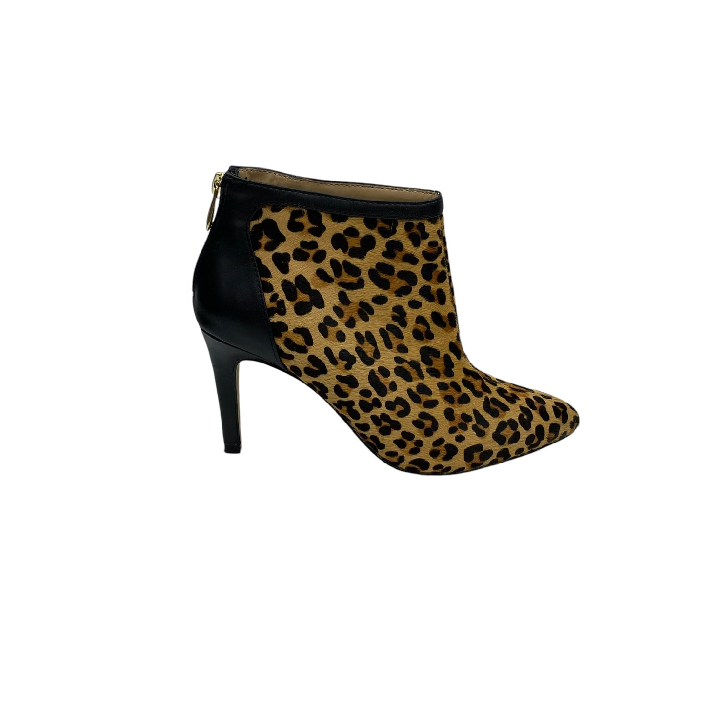 Boots Ankle Heels By Adrienne Vittadini In Animal Print, Size:7.5