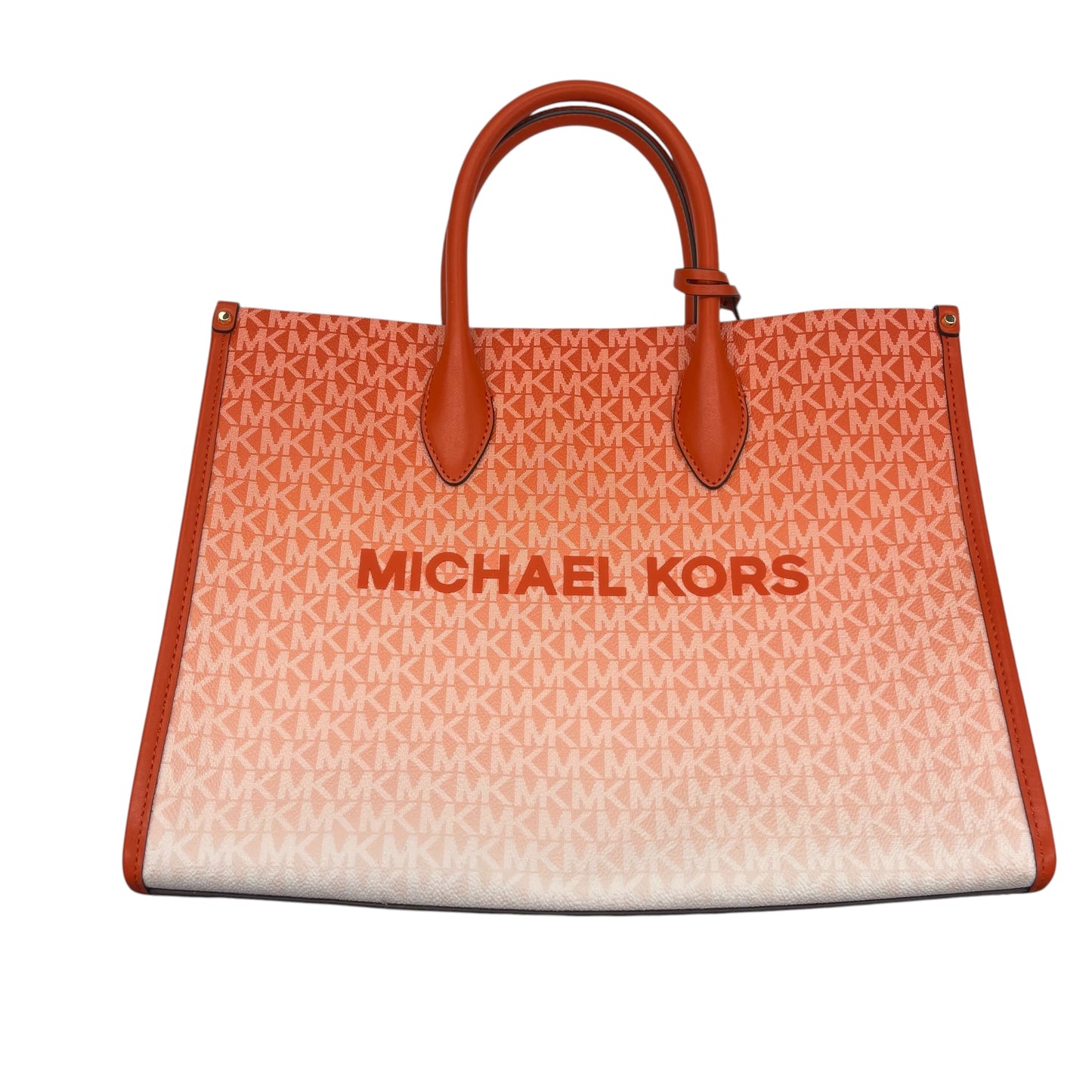 Handbag Designer By Michael Kors In Orange, Size:Medium