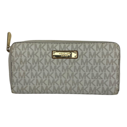 Wallet Designer By Michael Kors In Cream, Size:Medium