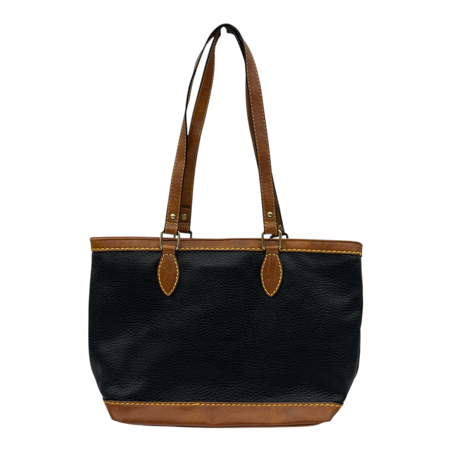 Handbag By Clothes Mentor In Black & Tan, Size:Medium