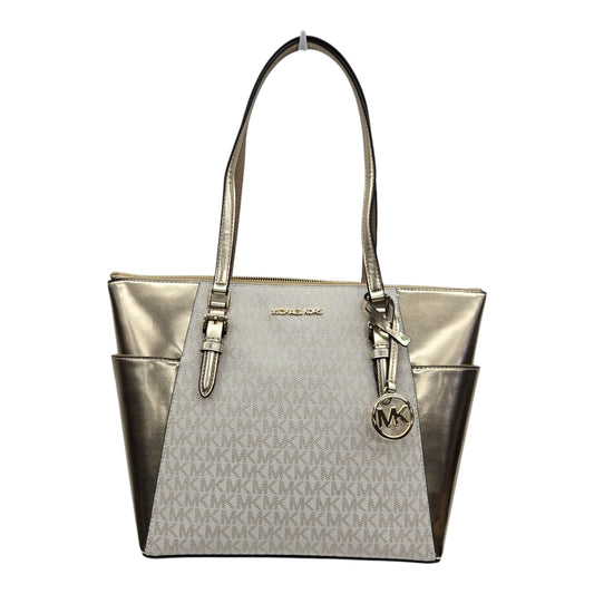 Handbag Designer By Michael Kors In Gold, Size:Medium