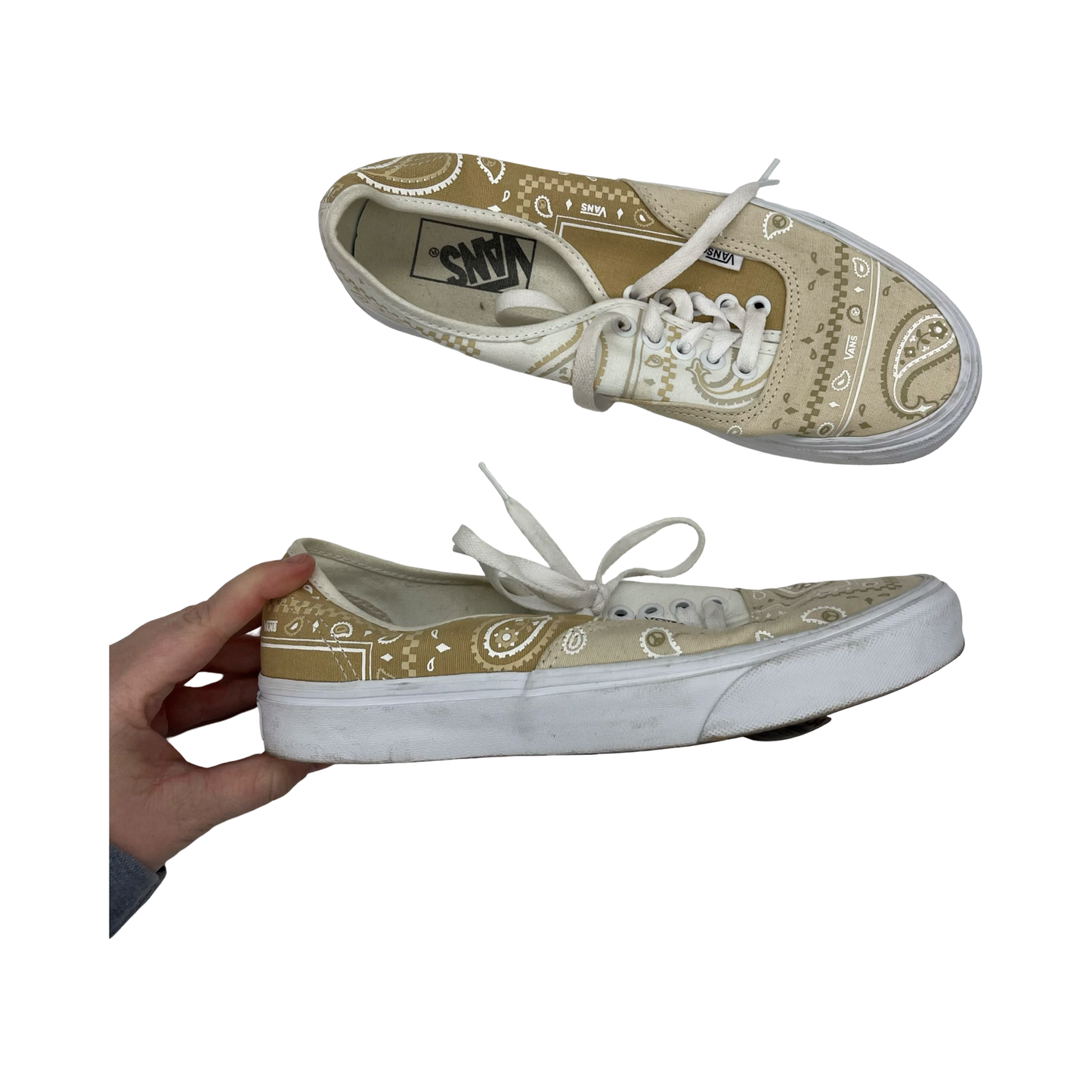 Shoes Sneakers By Vans In Brown & Cream, Size:8.5