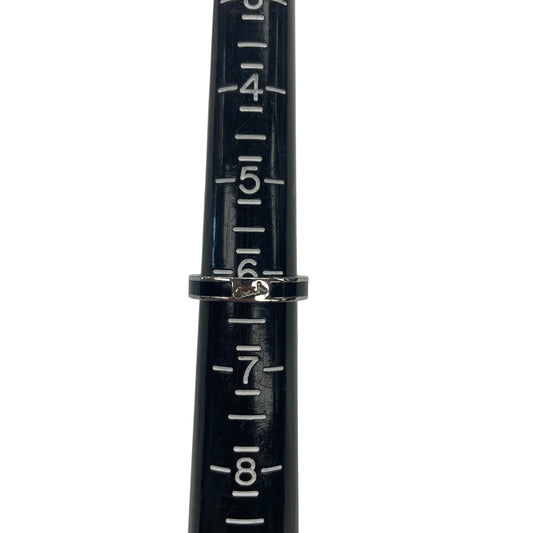 Ring Designer By Coach In Black & Silver, Size:6