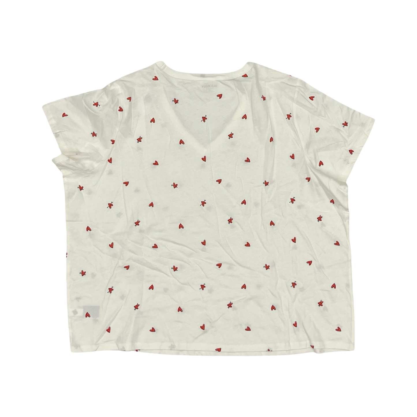 Top Ss By Old Navy In Cream & Red, Size:Xxl
