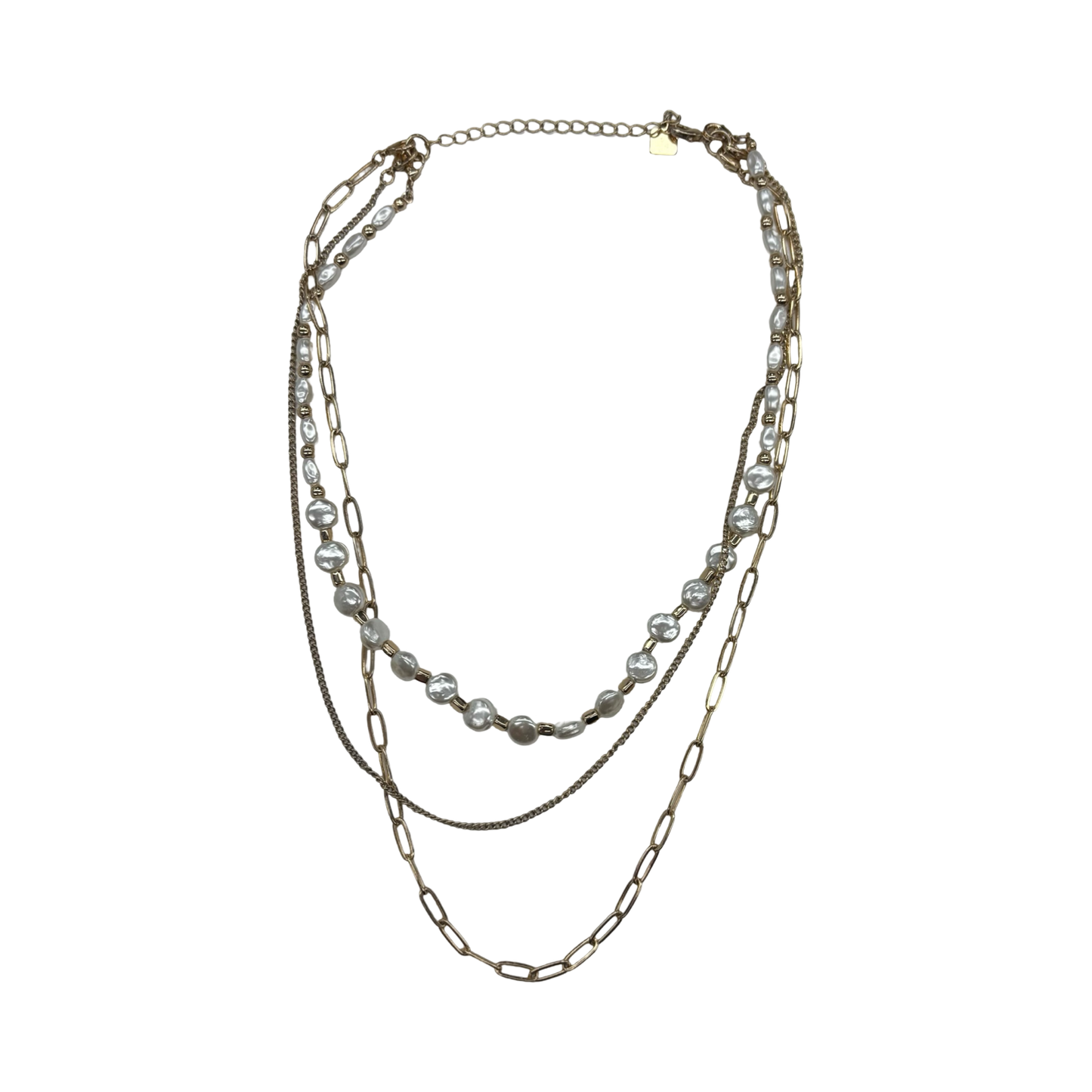 Necklace Layered By Clothes Mentor In Gold