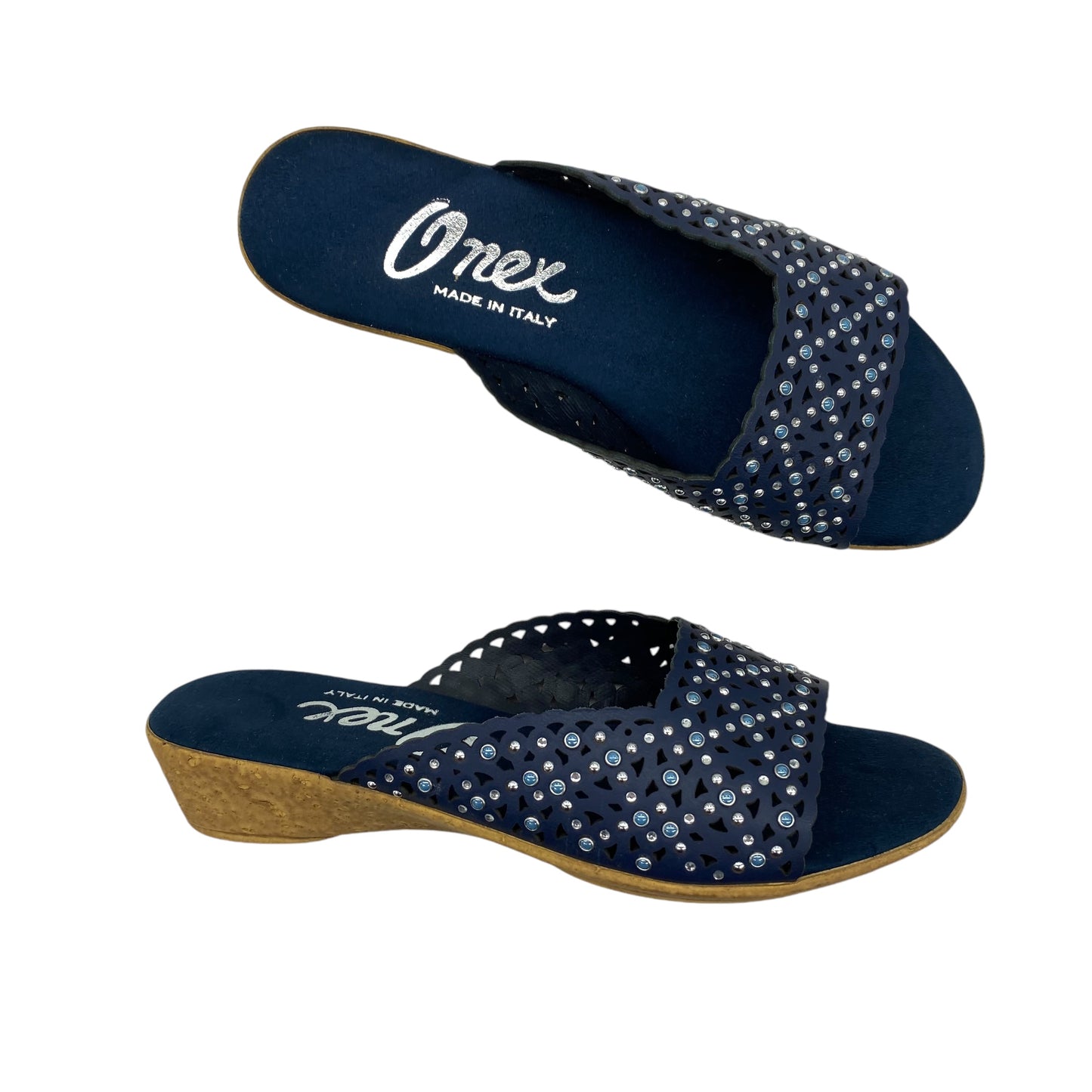 Sandals Flats By Cma In Blue, Size:6